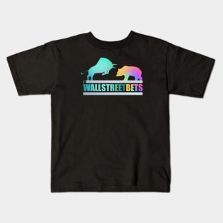 Wallstreetbets WSB - Reddit - Diamond Hands To The Moon Stonks Kids T-Shirt
